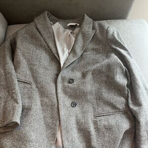Calvin Klein Gray Herringbone Jacket size 14